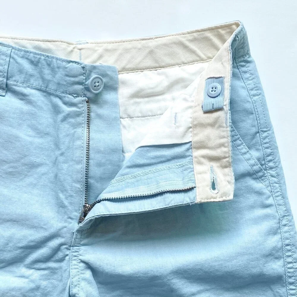 NWOT Gap Boys Light Blue Linen Blend Shorts 14
